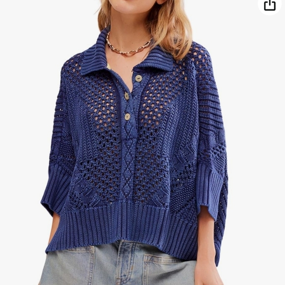 **SOLD** FREE PEOPLE To The Point Polo NWT - MEDIUM - Picture 7 of 7